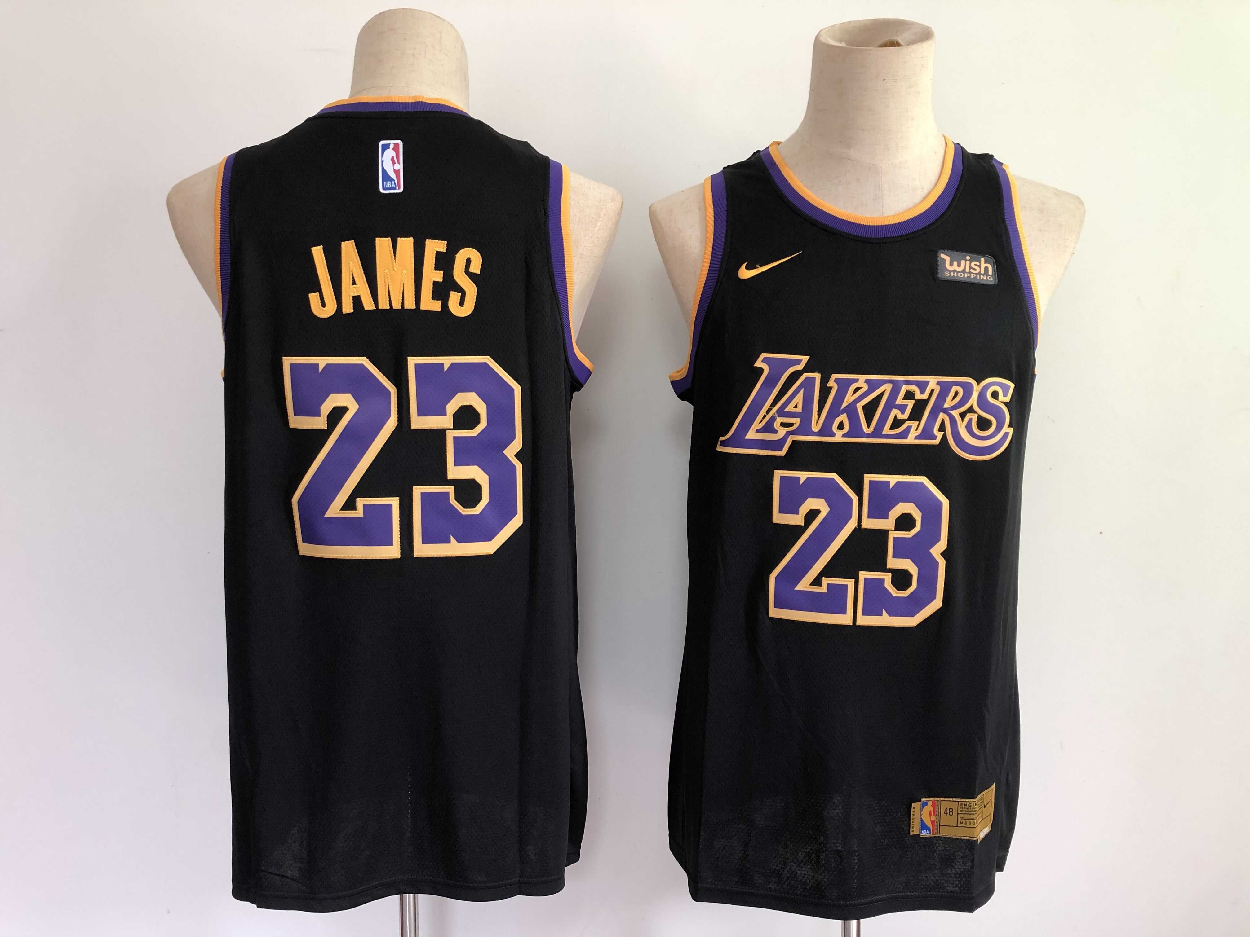 Men Los Angeles Lakers 23 James Black Award Edition 2021 Nike NBA Jersey